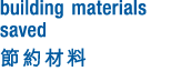 building materials saved     
