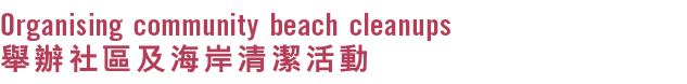 Organising community beach cleanups 舉辦社區及海岸清潔活動 