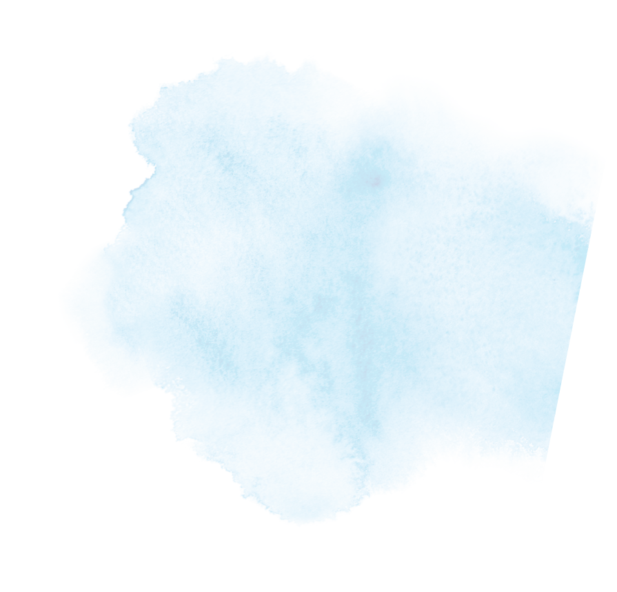 Colorfull blue watercolor spot with aquarelle color blotch 