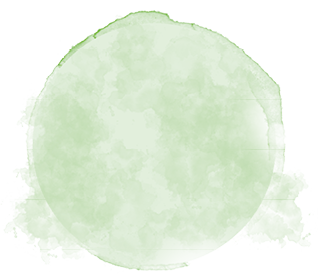 green watercolor circle isolated on white background