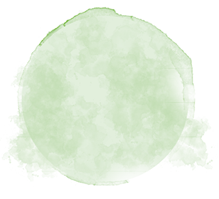 green watercolor circle isolated on white background